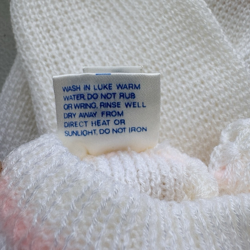 NWT Vintage Jacobsons Dress Baby Girl 12M Embroidered White Pink Ribbon Trim - Picture 8 of 8